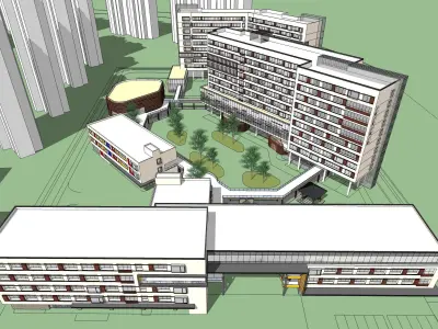 Sketchup Residential Complex 225 3D model