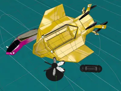 Submarine 2 Aqua Ship 3D model