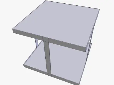Industrial Square  Table 3D model