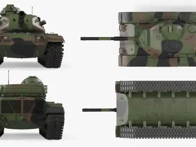 US Combat Tank M60A3 Patton 3D model