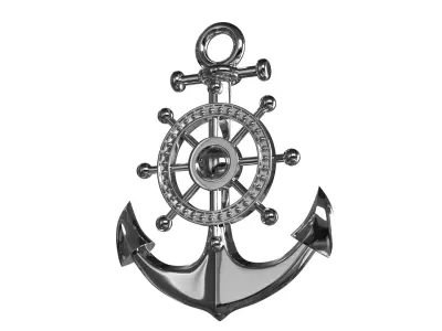 Anchor Silver PBR 2 Low-poly 3D model