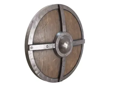 Stylized Viking Warriors Shield  Low-poly 3D model
