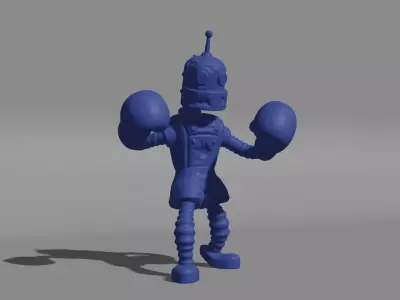 robo-boxing robot with boxing gloves Free 3D print model