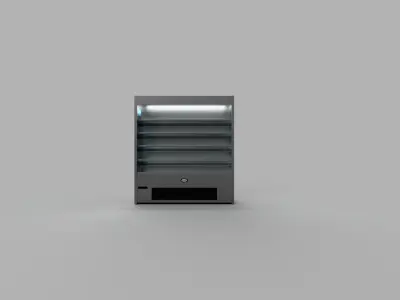 Triple Door Refrigerated Display Merchendiser 3D model