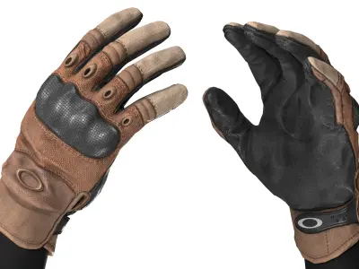 OAKLEY HARD KNUCKLE GLOVES  Low-poly 3D model