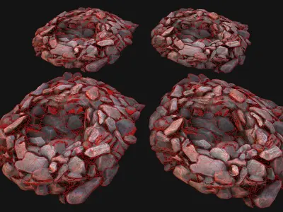 Coal Deposits Ore Industrial Resources Low-poly 3D model