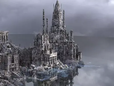 Valkyrie Ancient Snow Temple  Kit bash 3D model