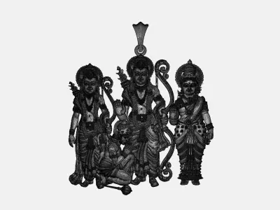 Ramparivar pendant Artwork-3 3D print model