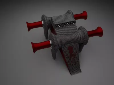 Drone octopus weapon with parts Free 3D model