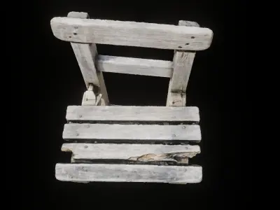 Antique Wooden Chair 3D model buy