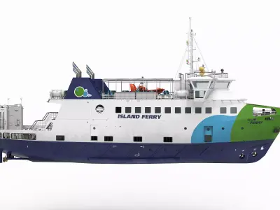 Ro-Pax Ferry  3D model