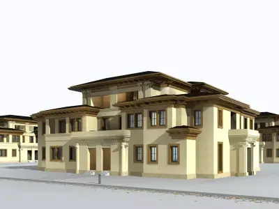 Villa residential building 3D model purchase