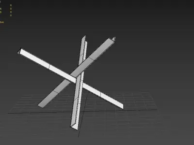 Hedgehog Anti-Tank M02 Low-poly 3D model