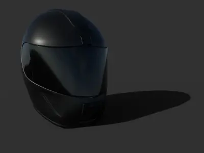 Motorcycle Helmet Low-poly 3D model 3