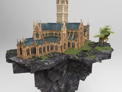 Flying Castle island 3D model