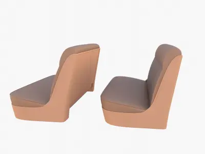 Generic 40s Car Seats 3D model