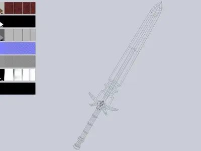 Fire blade Low-poly 3D model purchase