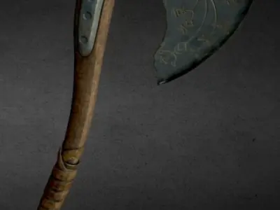 Medieval Axe  Low-poly 3D model