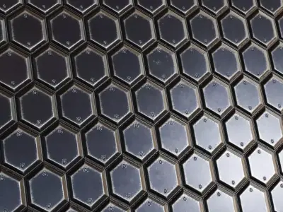 Hexagonal Sci-Fi Metal Plate PBR Seamless Texture