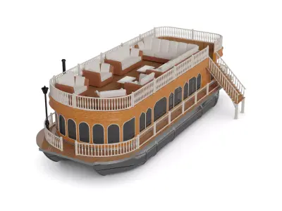 Leisure Pontoon 3D model purchase