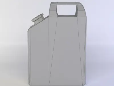 White jerry can  Low-poly 3D model