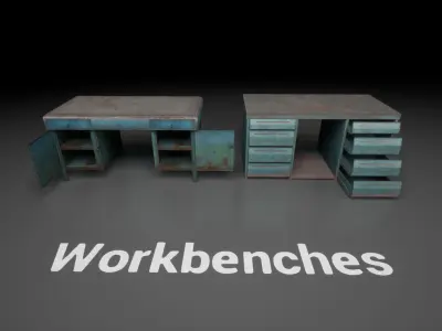 Post Soviet Industrial Machines  - UE5 Low-poly 3D model