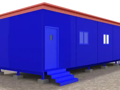 Prefabricated sandwich panel cabins 3D model