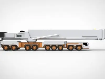 heavy mobile crane 3D model