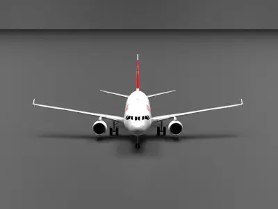 Airbus A320  SwissAir Livery 3D model