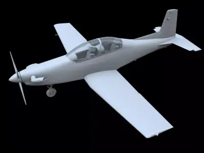 Pilatus PC-9 Free low-poly 3D model