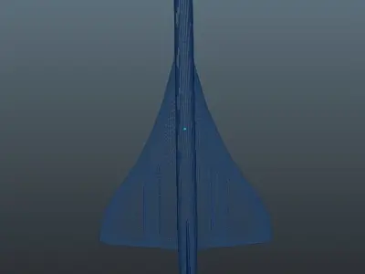 Aerospatiale BAC Concorde Pepsi livery Low-poly 3D model
