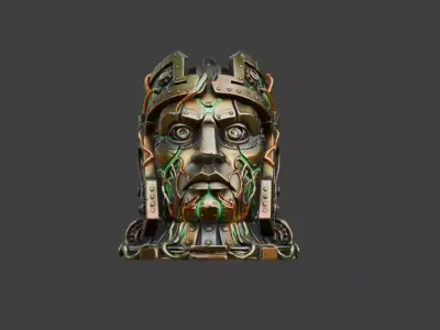 Steam Powered Sentinel Low-poly 3D model