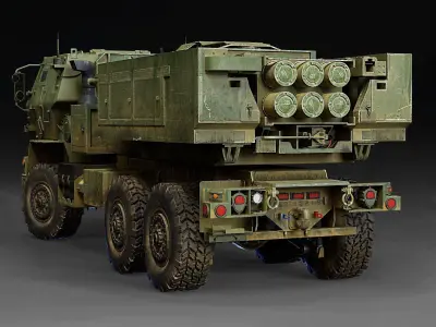MLRS HIMARS M142 Low-poly 3D model