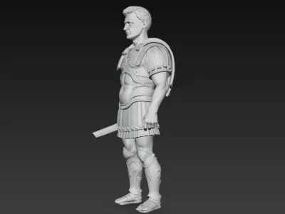Roman Soldier Statue Historical Warrior Sculpture 3D Model 3D print model