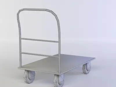 Trolley metal dolly cart Low-poly 3D model purchase