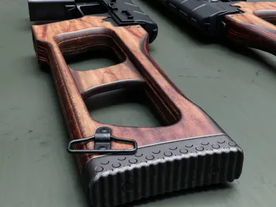 VSS rifle Low-poly 3D model