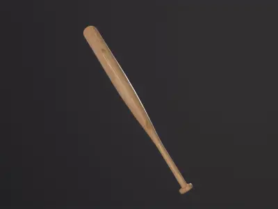 Cartoony Baseball Bat 3D Model Low-poly 3D model