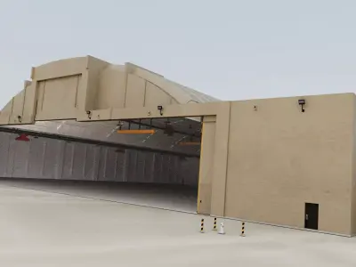 Military AAFB AEF FOL Aircraft Maintenance Hangar 3D model