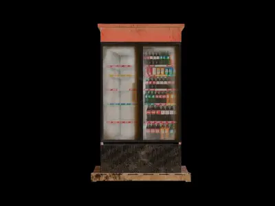 cold drink cabinet Low-poly 3D model