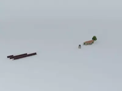 Railway station Free 3D model buy