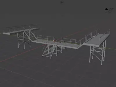 industrial stairs 03  3D model