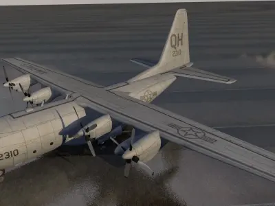 Lockheed  C-130H Hercules 3D model