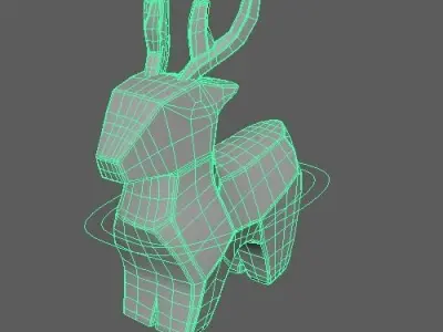 Wooden deer 3D model