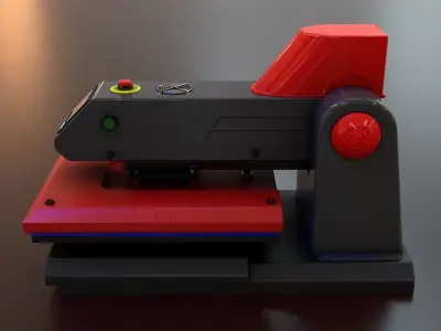 Automatic Flat Bed Heat Press Machine - Model E20S Heat Press Low-poly 3D model