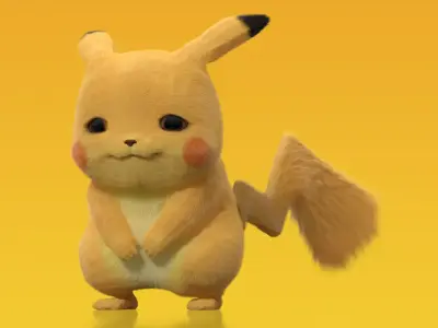 Pikachu Character Sad Fur 3D model