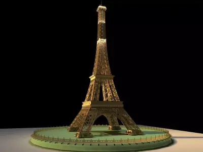 Eiffel tower  3D model purchase