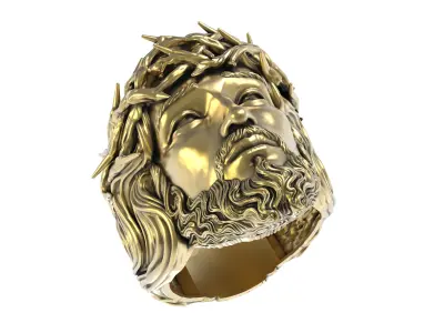Jesus Ring 3D print model