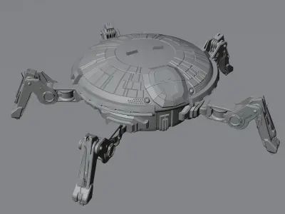 SpiderBot LowPoly-MidPoly Low-poly 3D model