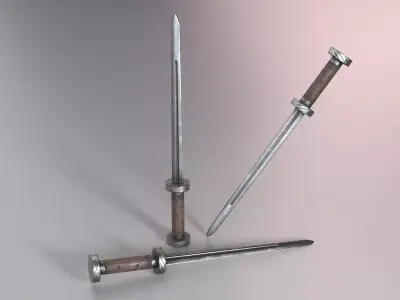 Rondels Knife Low-poly 3D model