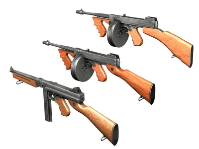 Thompson Submachine Gun - Collection 3D model